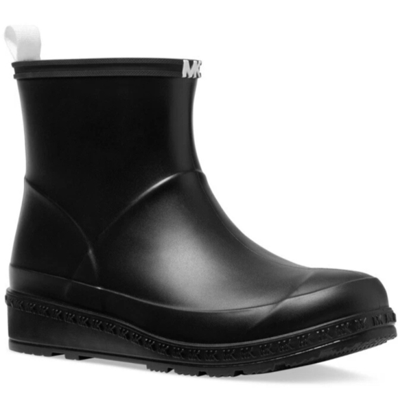 MICHAEL by Michael Kors Mac Rain Bootie in Black/Optic US Mens’s Size 10 NIB